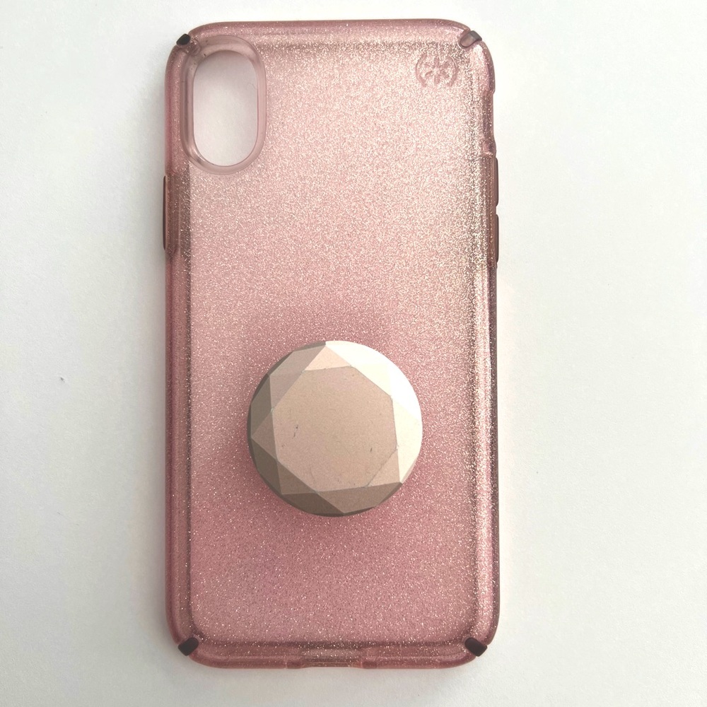 Speck pink glitter iPhone X case
